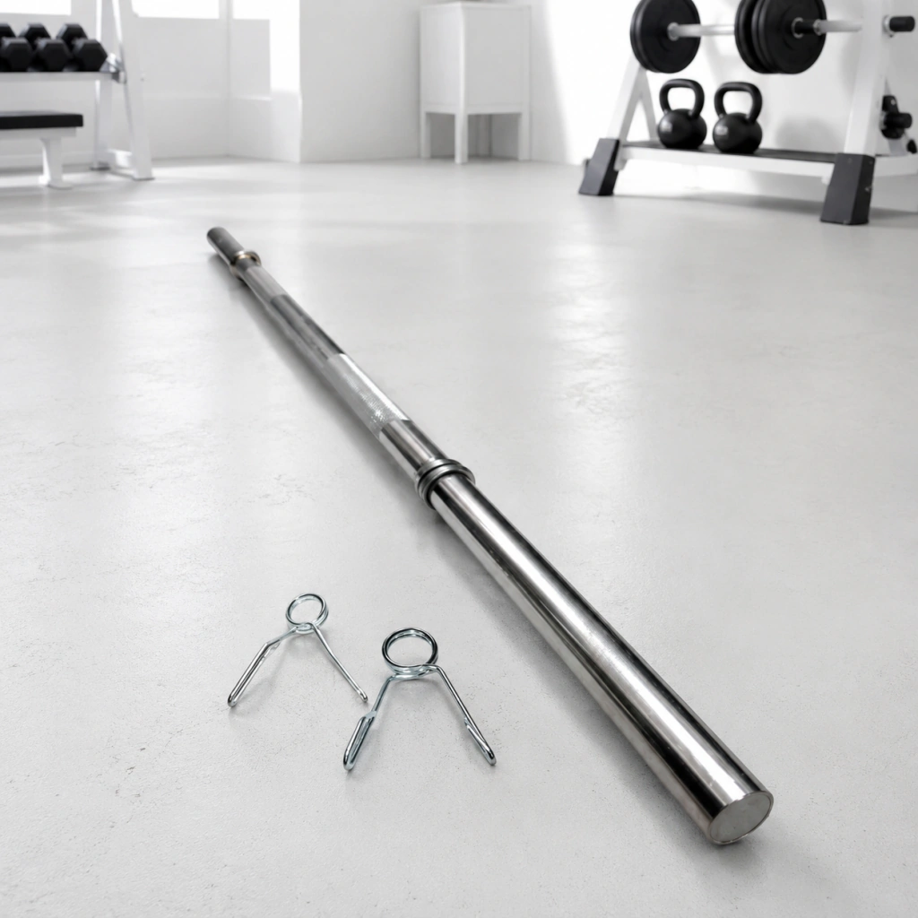 Barra Maciza 30 mm Cromada 170 CM con Topes Mariposa — Tu Gym en Casa FARU FITNESS