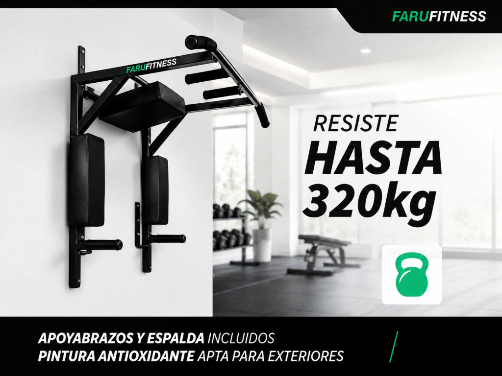 Barra Multifuncional Desmontable Reforzada Calistenia Premium FARU — foto 7 de 24